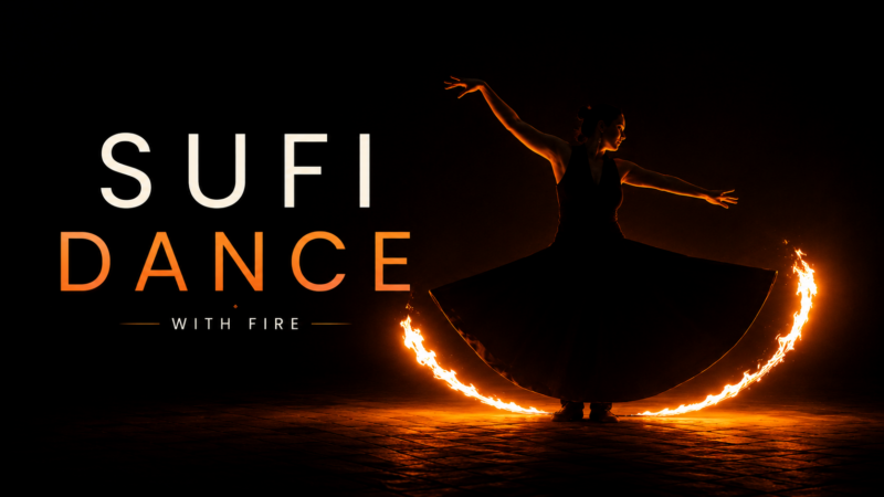 Whirling with fire